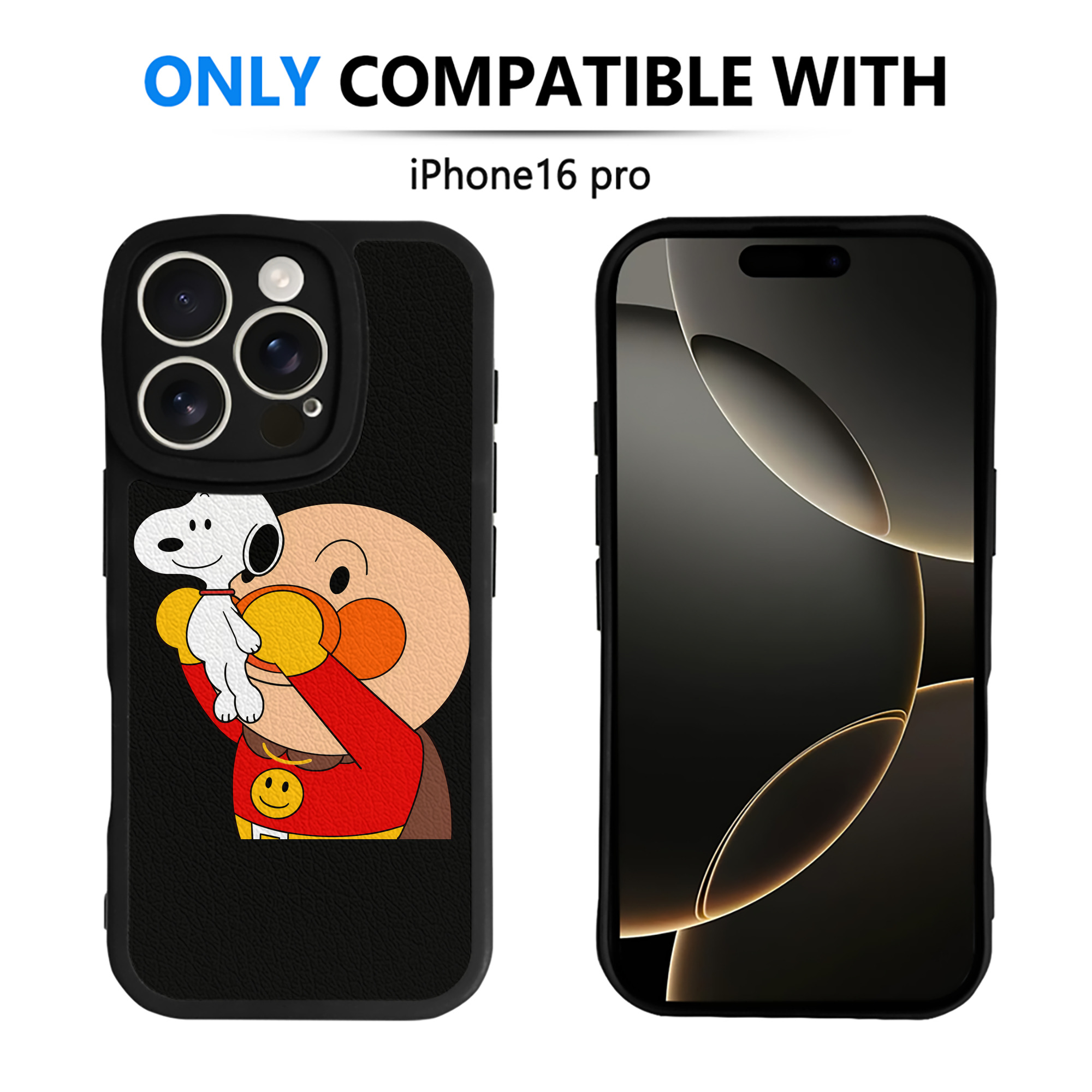 （画像用） アンパンマン Anpanman 【iPhone 16シリーズ対応】シリコンスマホケース（レザー調） 材質：シリコン